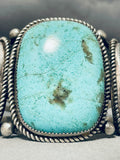 116 Grams Vintage Native American Navajo Chunky Turquoise Sterling Silver Bracelet-Nativo Arts