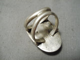 Marvelous Vintage Native American Navajo Sleeping Beauty Turquoise Sterling Silver Ring-Nativo Arts