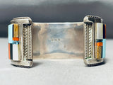 Native American Important Pueblo Vintage Navajo Agate Sterling Silver Bracelet-Nativo Arts