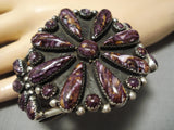 Very Rare! Vintage Native American Navajo Purple Stone Sterling Silver Bracelet Cuff-Nativo Arts