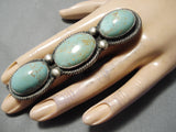 Impressive Vintage Navajo Royston Turquoise Sterling Silver Ring Native American-Nativo Arts