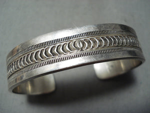 Superb Sam Smith Vintage Native American Navajo Sterling Silver Bracelet-Nativo Arts