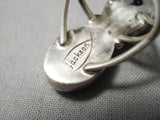 Important Tommy Jackson #8 Turquoise Vintage Native American Navajo Sterling Silver Ring-Nativo Arts