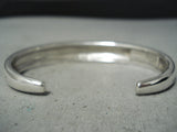 Important Vintage Native American Navajo Ray Tracey Sterling Silver Geomtric Bracelet-Nativo Arts