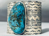 Jake Francosa San Felipe Pilot Mountain Turquoise Sterling Silver Bracelet-Nativo Arts
