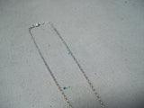 Wonderful Vintage Native American Navajo Turquoise Sterling Silver Cross Necklace Old-Nativo Arts