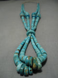 One Best Vintage Native American Navajo #8 Turquoise Heishi Necklace-Nativo Arts