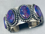 One Of The Best Ever Native American Sugulite Sterling Silver Bracelet-Nativo Arts