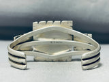 Best Larry Kay Vintage Native American Navajo Squared Turquoise Sterling Silver Bracelet-Nativo Arts