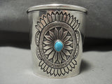 Actual Functioning Vintage Navajo Sterling Native American Jewelry Silver Turquoise Shot Glass!-Nativo Arts