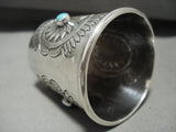 Actual Functioning Vintage Navajo Sterling Native American Jewelry Silver Turquoise Shot Glass!-Nativo Arts