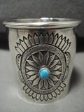 Actual Functioning Vintage Navajo Sterling Native American Jewelry Silver Turquoise Shot Glass!-Nativo Arts