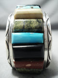 Heavy Thick Vintage Native American Navajo Royston Turquoise Sterling Silver Bracelet Old-Nativo Arts