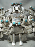 One Of The Best Ever Vintage Native American Navajo Turquoise Kachina Sterling Silver Bracelet-Nativo Arts