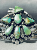 One Of Best Ever Vintage Native American Navajo Royston Turquoise Bird Sterling Silver Bracelet-Nativo Arts