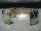Signed Vintage Native American Navajo Turquoise Sterling Silver Bracelet-Nativo Arts