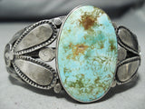Early Vintage Native American Navajo Royston Turquoise Sterling Silver Bracelet-Nativo Arts