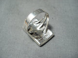 Fantastic Zuni Coral Sterling Silver Ring Native American-Nativo Arts