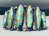 One Of The Best Ever Vintage Native American Navajo Green Turquoise Sterling Silver Bracelet-Nativo Arts