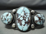 Verdy Jake Authentic Native American Navajo Rare Turquoise Sterling Silver Bracelet-Nativo Arts