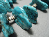 Museum Quality Vintage Native American Navajo Long Turquoise Jacla Necklace Earrings-Nativo Arts
