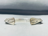 Yazzie Heavy Solid Vintage Native American Navajo Sterling Silver Bracelet-Nativo Arts