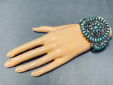 Authentic Vintage Native American Navajo Turquoise Ceremony Sterling Silver Bracelet-Nativo Arts