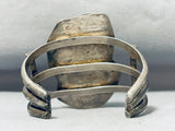 One Of The Best Vintage Native American Navajo Easter Blue Turquoise Sterling Silver Bracelet-Nativo Arts