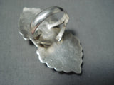 Mary Poncho Vintage Native American Zuni Blue Gem Turquoise Sterling Silver Ring-Nativo Arts
