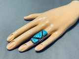 Important Quam Vintage Native American Zuni Turquoise Sterling Silver Ring-Nativo Arts