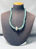 Amazing Native American Navajo Royston And Kingman Turquoise Sterling Silver Necklace-Nativo Arts