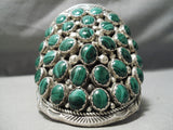 Best Vintage Smithsonian Native American Navajo Sterling Silver Malachite Bracelet-Nativo Arts