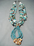 Native American One Of The Biggest Ever Vintage Santo Domingo Turquoise Necklace-Nativo Arts