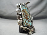 Wonderful San Felipe #8 Turquoise Sterling Silver Ring Native American-Nativo Arts