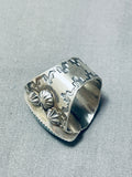 Stunning Native American Navajo Turquoise Sterling Silver Ring-Nativo Arts