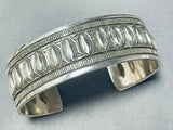 Beautiful Native American Navajo Sterling Silver Bracelet Hand Wrought-Nativo Arts