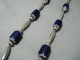 Native American Unique Purple Bead Vintage Sterling Silver Necklace-Nativo Arts