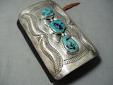 One Of The Biggest Ever Vintage Native American Navajo Turquoise Sterling Silver Ketoh Bracelet-Nativo Arts