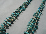 Striking Double Strand Vintage Navajo Native American Turquoise Heishi Necklace-Nativo Arts