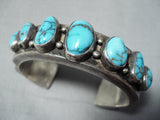 Very Important Mark Chee Vintage Native American Navajo Turquoise Sterling Silver Bracelet-Nativo Arts
