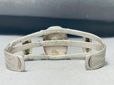 Captivating Vintage Native American Navajo Pilot Mountain Turquoise Sterling Silver Bracelet-Nativo Arts