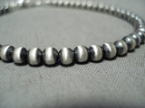 Intricate Native American Handmade Sterling Silver Pearl Adjustable Bracelet-Nativo Arts