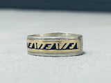 Gold And Silver Vintage Native American Navajo Sterling Ring-Nativo Arts