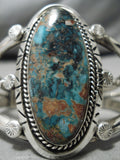 Important Vintage Native American Navajo Red Mountain Turquoise Sterling Silver Bracelet-Nativo Arts