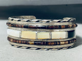 Native American Very Rare Vintage Navajo Heishi Shell Sterling Silver Bracelet-Nativo Arts