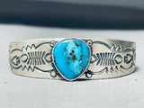 Important Jeanette Dale Vintage Native American Navajo Turquoise Sterling Silver Bracelet-Nativo Arts
