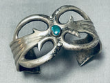 Ornate Vintage Native American Navajo Royston Turquoise Sterling Silver Bracelet-Nativo Arts