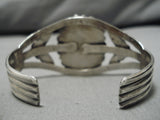 Museum Quality Vintage Native American Navajo Petrified Wood Sterling Silver Bracelet-Nativo Arts