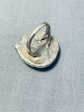 Amazing Vintage Native American Navajo Pilot Mountain Turquoise Sterling Silver Ring-Nativo Arts