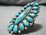 Best Vintage Native American Navajo Cluster Justin Wilson Sr Sterling Silver Ring Old-Nativo Arts